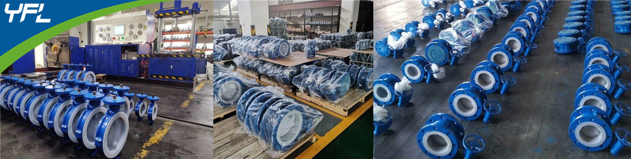 FEP/PFA wafer butterfly valves, FEP/PFA flanged butterfly valves