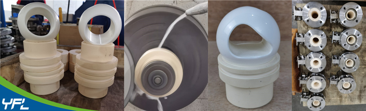 V-port Ceramic ball valves production