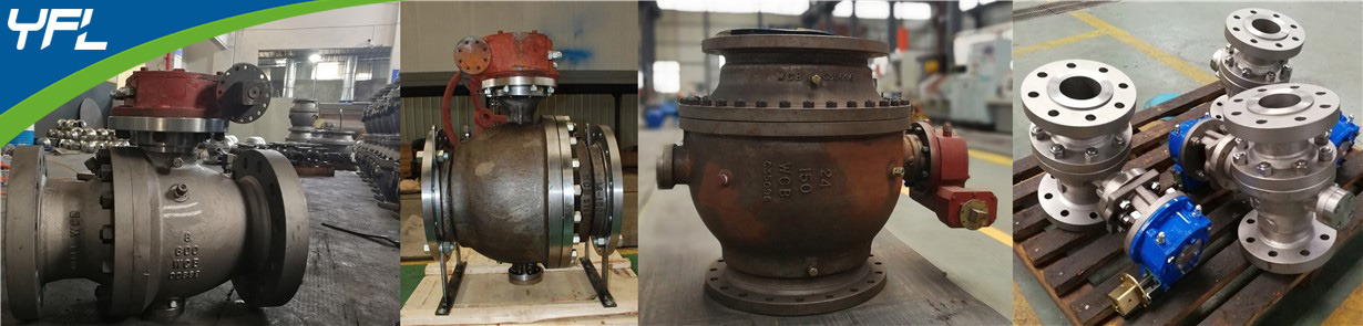 WCB Caste steel trunnion mounted ball valves