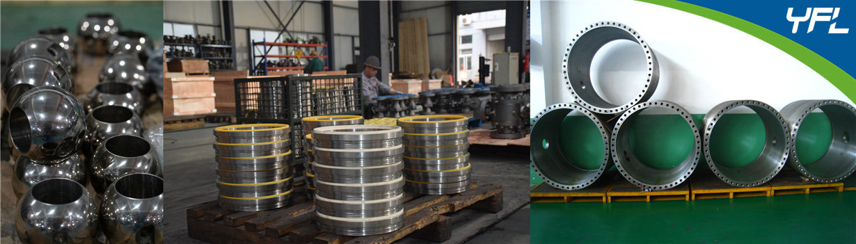 Three piece body Forged steel trunnion mounted ball valves production