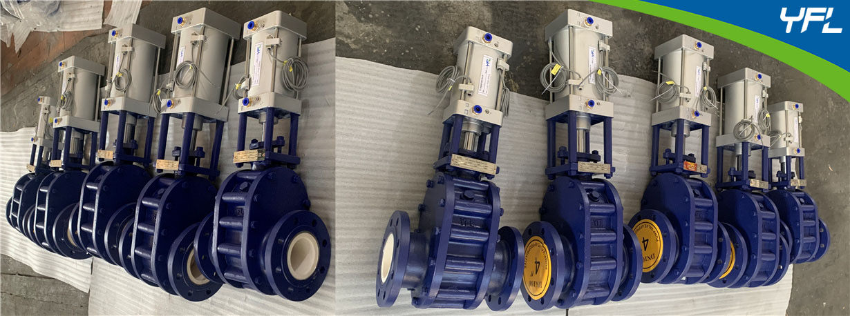 wear resistant ceramic double disc gate valves for fly ash