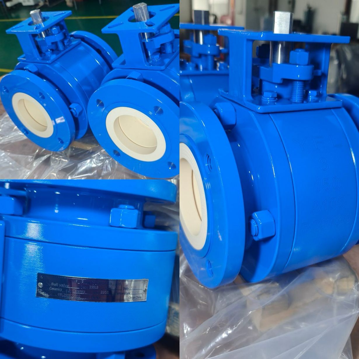 abrasion resistant ceramic v-notch ball valves