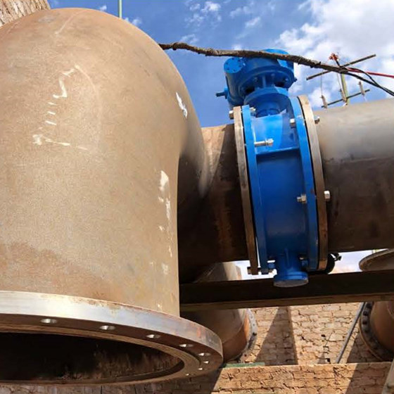 Válvulas de mariposa hidráulicas de cierre lento dn1000 para entrada de turbinas hidráulicas en proyectos hidroeléctricos en sudáfrica